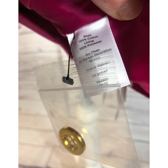 NWT Talbots hot pink gold button pencil skirt size 6 p - Picture 7 of 11